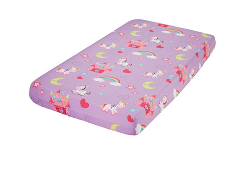EVERYDAY KIDS 2 Pack Fitted Girls Crib Sheet, 100% Soft Breathable Microfiber, Fits Standard Crib Mattress
