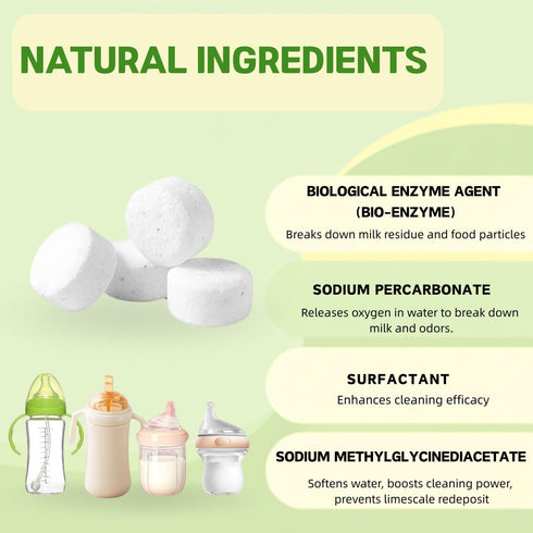 150 Momcozy, ICUIRE PCS Baby Bottle Washer Detergent Tablets Compatible with Baby Brezza, GROWNSY for All Brands Baby
