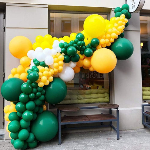 KALOR Yellow Balloons, 100 Pcs 5 Inch Mini Matte Latex Balloons for Birthday Decoration, Wedding Party