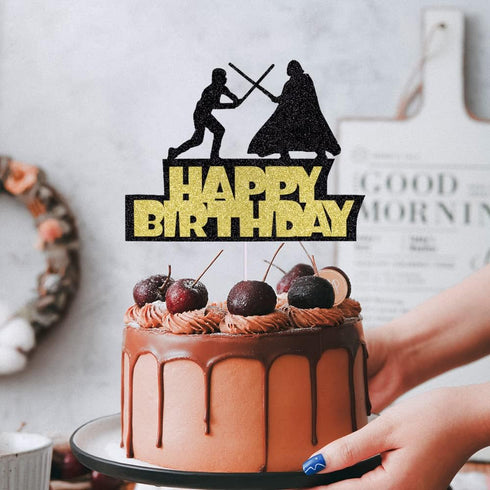 Anxdh Alien War Cake Top Hat Decoration - Children Birthday Party Decoration for Alien War Theme