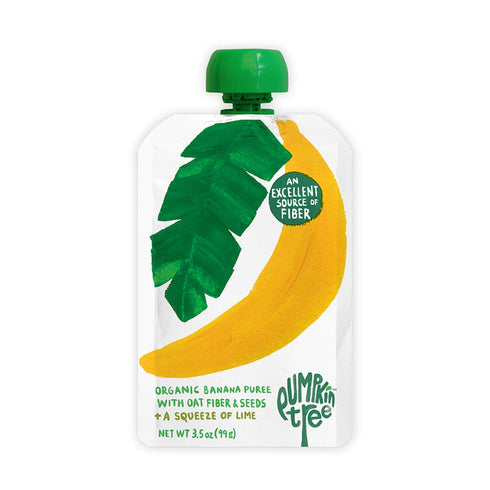 Pumpkin Tree Organics Fruit Snack Pouch, Banana + Fiber + a Squeeze