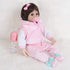 16 inch Set ENADOLL Lifelike Reborn Baby Dolls - Realistic Baby Doll Newborn Girl Doll with Feeding Accessories Gift