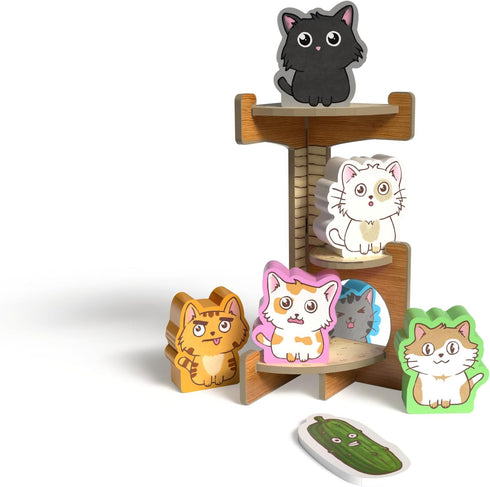 Envy Born Games Cats vs Cucumbers Dice & Card Game | Hilarious Cat Themed Press Your Luck Game | Roll, Collect