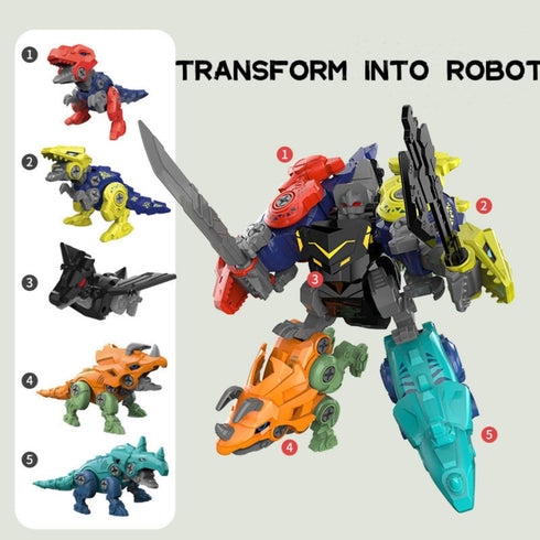 5 1 Set 3 4 5 6 7 8 Dinosaur Transform Robot in Take Apart Toys for boy Kid Age Years Old Construction Building DIY