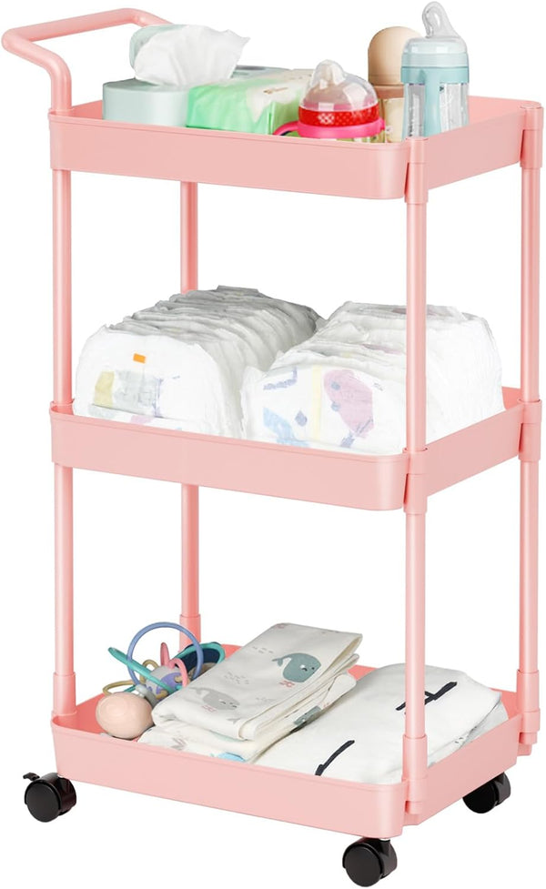 Volnamal Diaper Caddy - Plastic Diaper Organizer for Nursery Essentials, Baby Organizers