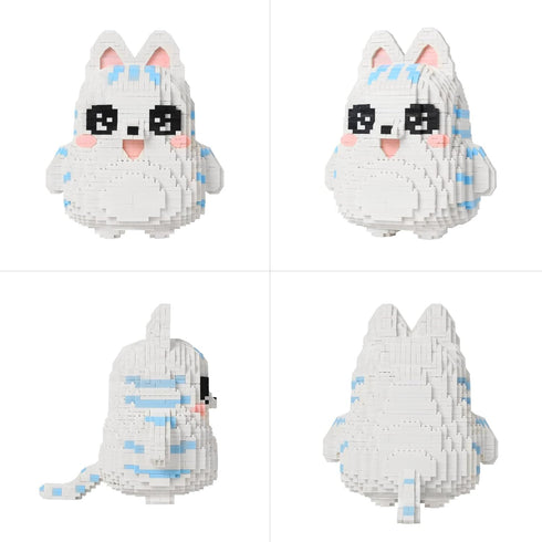 Larcele Animal Series Micro Building Blocks Animal Set - DIY Mini 3D Toy Bricks, 1682 Pieces KLJM-07 (Fox Cat)