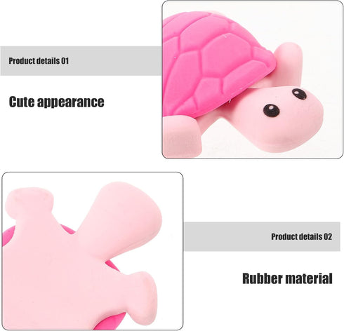NUOBESTY Turtle Shape Erasers 3D Mini Puzzle Cartoon Painting Erasers for Party Favors Classroom Prizes