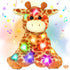 Hopearl LED Musical Stuffed Giraffe Lighting Up Singing Plush Toy Adjustable Volume