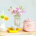 Set 1:6 Miniature Flowers in Vase - Scale Dollhouse Dcor with Realistic Details, Tiny Floral Arrangements for Micro
