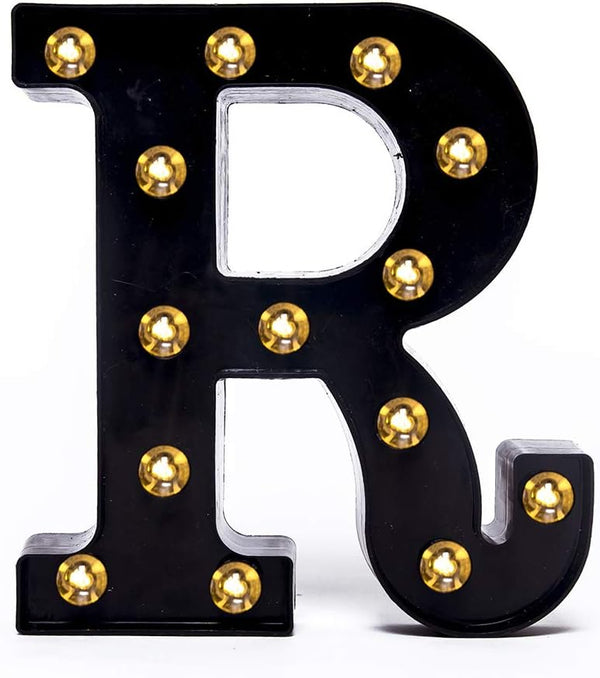 Foaky Black LED Marquee Number Lights Sign for Night Light, Battery Powered Wedding Birthday Party Decoration