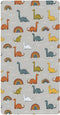 miaozhen Cotton Baby Crib Sheets Ultra Soft Wildlife Brontosaurus Rainbow Gray Muslin Crib