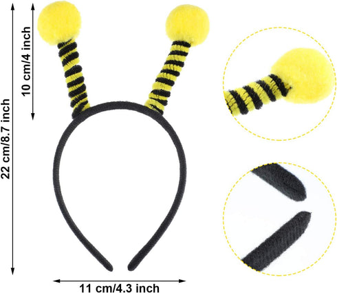 Yaomiao 8 Pieces Bee Antenna Headbands - Tentacle Hair Bands for Kids Women Halloween Cosplay Costume Accessories Party
