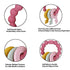Baby Teething Keys Toys for 3 to 12 Months, Soft & Raised Texture Teether Toys for Baby Girl, BPA Free (Pink)