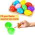 UMEELR 150PCS 2.4" Plastic Easter Eggs, Empty Eggs Fillable, Colorful Bright Egg Bulks for Easter Hunt Party Favor