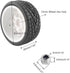 4PCS 12mm Hub Wheels Tires Set for 1:10 1:12 1:16 Off Road RC Cars, Rubber Tires Set for HSP 94122 94123 94103 3850