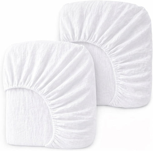 2 Pack 17"x 33"- White Muslin Changing Pad Cover for Baby Girl & Boys- Neutral Breathable Soft Diaper Changing Pad