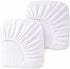 2 Pack 17"x 33"- White Muslin Changing Pad Cover for Baby Girl & Boys- Neutral Breathable Soft Diaper Changing Pad