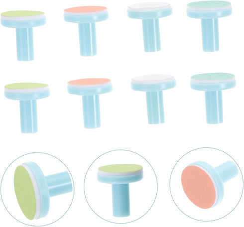 LOORGVEL 8Pcs Trimmer Baby Electric Nail Grinder Replacement Heads Random Color Grinding Pads for Nail Tool Convenient