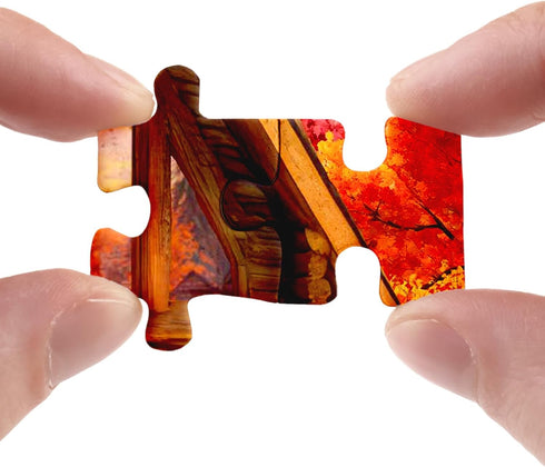 BBOLDIN 1000 Cozy Fall Autumn Landscape Puzzle for Adults Pieces Nature, Colorful Jigsaw Puzzle, Cat Puppy Flower Bird
