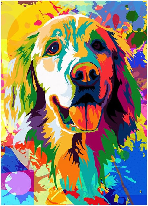 AMAZING PUZZLES 1000 Piece Jigsaw Puzzle for Kids and Adults - Colorful Doggy Design