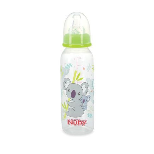 8 1 Pack 1 Nuby Standard Neck Tinted Bottle, Ounce, of Bottle, Colors/Patterns May Vary