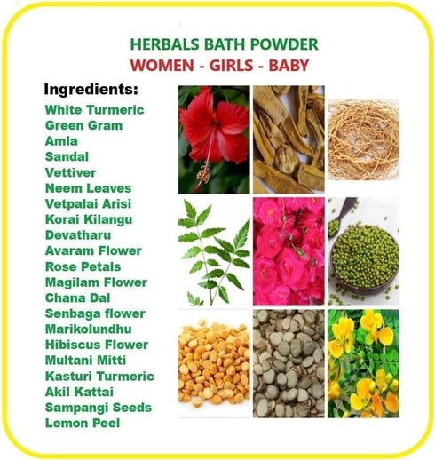 Generic 100g 21 DS Herbal Bath Powder | Herbal Nalangu Maavu | Ubtan | Sunnipindi for Baby, Girls & Women