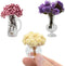 iLAND Miniature Dollhouse Accessories for Barbie Furniture, Glass Vases with Dried Flowers Set