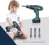Electronic Power Drill Toy Tools - Kids Tool Set for Pretend Play with Realistic Light, Sound & Action