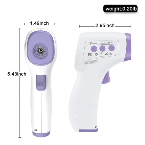 Digital Thermometer for Adults and Kids - No Touch Forehead Infrared Thermometer with Fever Alarm