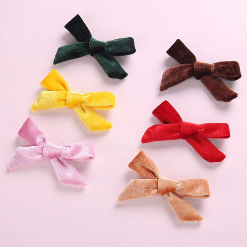 inSowni 15 Pack Velvet Bow Alligator Hair Clips - Barrettes Accessories for Baby Girls, Toddlers, Teens, Kids