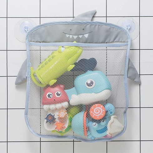 Mesh Bath Toy Storage, Bath Toy Holder and Organizer Bag for Kids & Baby, Compatible with Bath Toy Storage, Shark Design