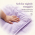 4 Set EVERYDAY KIDS Piece Toddler Bedding - Includes Comforter, Flat Sheet, Fitted Sheet and Pillowcase - Solid Purple
