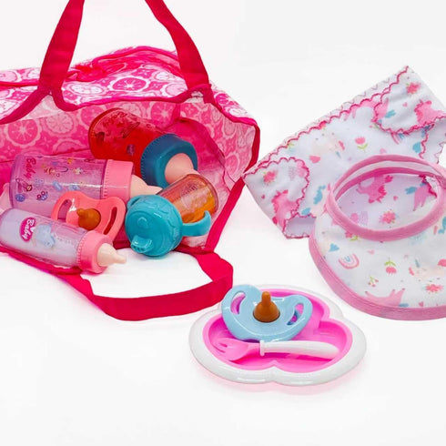 Linkyloop Set Playset set 3+ Baby Doll Accessories Magic Bottle - Doll Feeding Pretend with Disappearing Milk & Juice