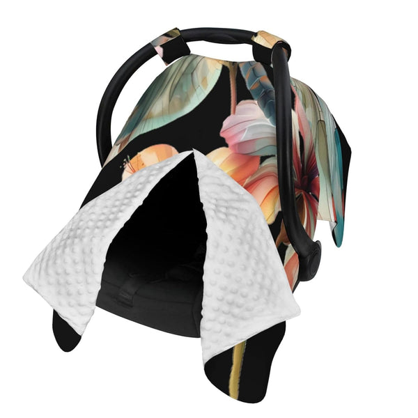 Zhbvncp Dragonfly and Flowers Baby Car Seat Cover & Breastfeeding Nursing Cover -