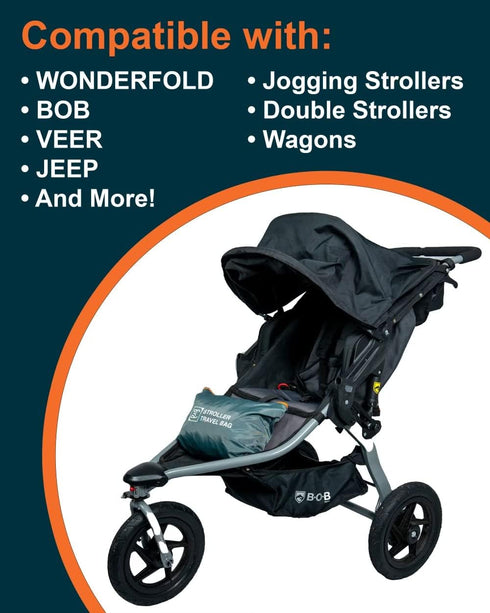 Extra Large Heavy Duty Stroller and Car Seat Gate Check Bag, Compatible with Various Strollers for Airplane