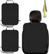 2 Pack Car Kick Mats Back Seat Protector with Cleaning Cloth, Large Waterproof Kick Mats for Kids, Fits Most Cars