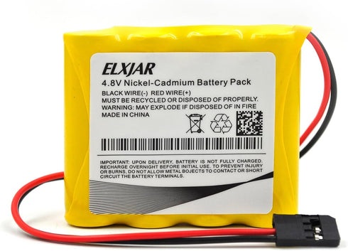 (4-Pack) Receiver RX Battery with Hitec Connectors, 4.8V 1000mAh NI-CD Rechargeable Battery Pack for RC Aircrafts