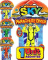 JA-RU Parachute Action Figure Toys, Flying Glider Army Men for Kids, Outdoor Summer Yard Games & Party Favors