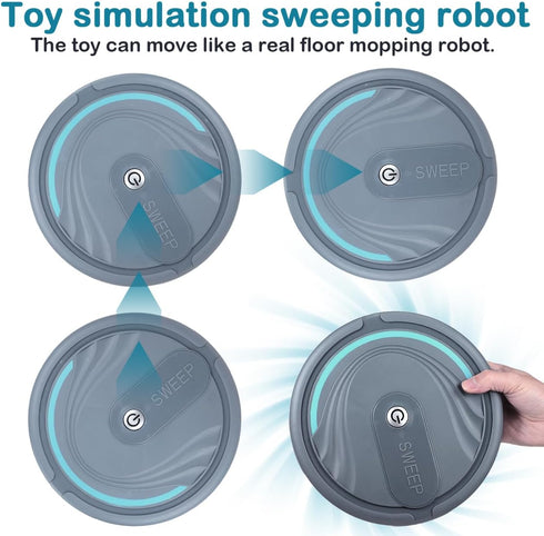 1pc PATKAW Kids Kitchen Role Paly Toys Floor Sweep Toy Robot, Simulation Mopping Robot Fake Floor Mopping Robot Kids