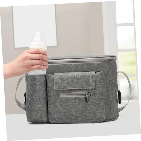 YARNOW Hanging Bottle Bag Multi Functional Diaper Pouch Organizer for Strollers Easy Access Storage for Diapers Wipes