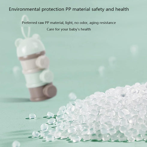 Manwetye 2 4-Layer PCS Baby Milk Powder Dispenser, Stackable Formula Container for Travel, Portable Snack Storage Box
