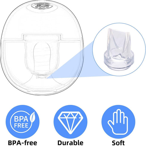 lasuroa 8pcs E10/S1/S1 MomMed S21/S32 Duckbill Valves, Soft Silicone Breast Pump Replacement Compatible with Eufy Pro