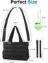 Mommy KUBYA Diaper Bag Tote, Puffer Diaper Tote Bags for Women Lightweight Travel Work Hospital Baby Bag Crossbody Bag