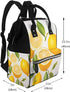 HCBPWVQA Backpack Daypacks Backpack Mommy Fresh Lemon Diaper Bag with Changing Pad and Pacifier Holder, Multifunction