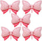 Bow Balloon Bowtie Pink Foil Mylar Balloons for Wedding, Bridal Shower, Gender Reveal Party Decoration (5PCS)