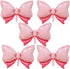 Bow Balloon Bowtie Pink Foil Mylar Balloons for Wedding, Bridal Shower, Gender Reveal Party Decoration (5PCS)