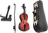 5.5in Dollhouse Miniature Wooden Cello with Bow Stand & Case, Musical Instrument Accessories Gifts