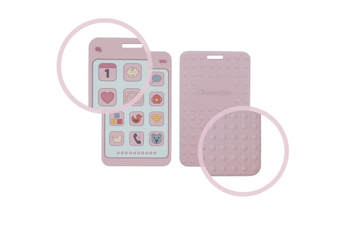 Pink Silicone Phone-Shaped Teether for Babies - Perfect Molar Chew Toy