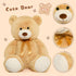 Tezituor 40in Giant Teddy Bear, Big Stuffed Animal Plush, Light Brown Soft Gifts for Baby Shower, Valentine, Birthday