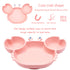 Silicone Suction Plate for Toddlers - Self Feeding Divided Dish and Bowl for Baby, Fits Most Highchair Trays, BPA Free